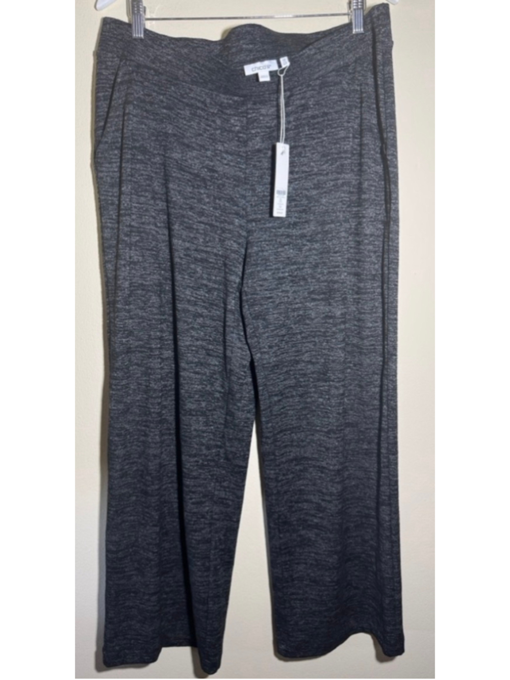 Chico's Zenergy Trousers Size 16 Black Grey 29” inseam